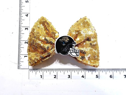 Arcos para el cabello hechos a mano - deportes - fútbol americano de la NFL - Jacksonville Jaguars - arcos para el cabello - Imagen 3 de 4