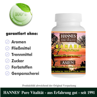 Banaba Extract 60 Vegi-Kaps - Beste HANNES' Qualität
