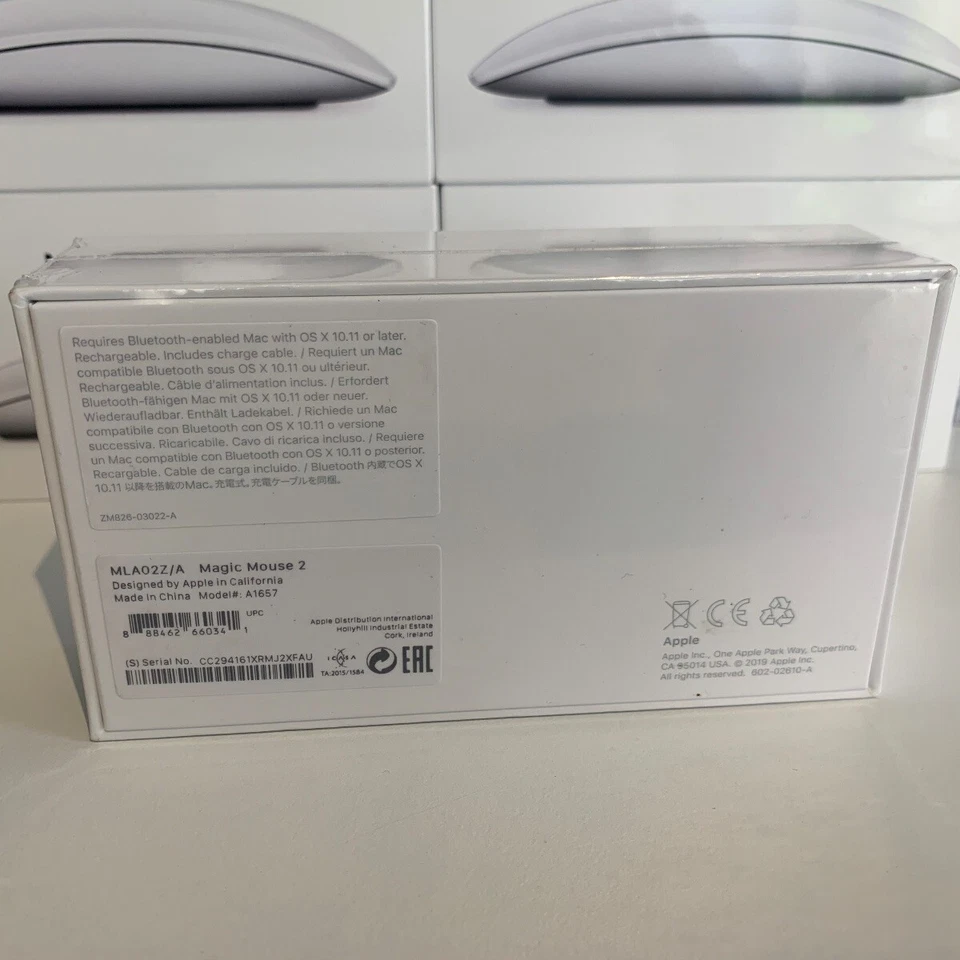 🟢 Apple Magic Mouse 2 Wireless White Silver iMac Macbook Sealed 100% Original - Image 2 of 4
