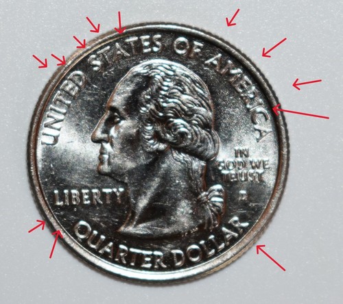 2008 D Quarter Error Double Collar, Snow, DDR DDO Oklahoma America the Beautiful - Picture 4 of 17