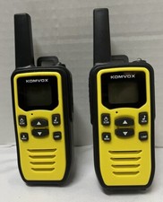 KOMVOX GT60 121 Code 22 Channels Adult Walkie Talkie - Yellow/Black Tested