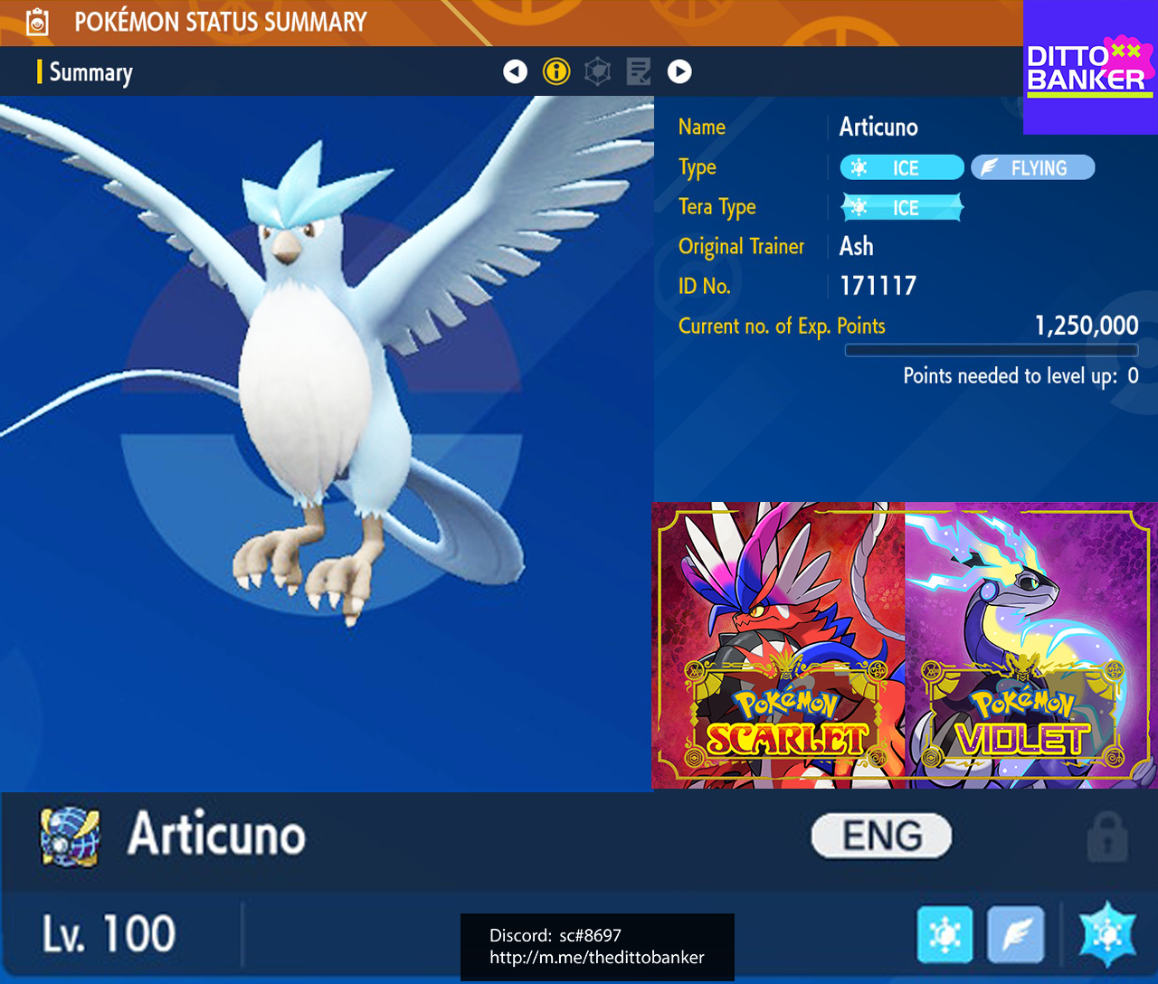 Pokemon Scarlet and Violet Articuno