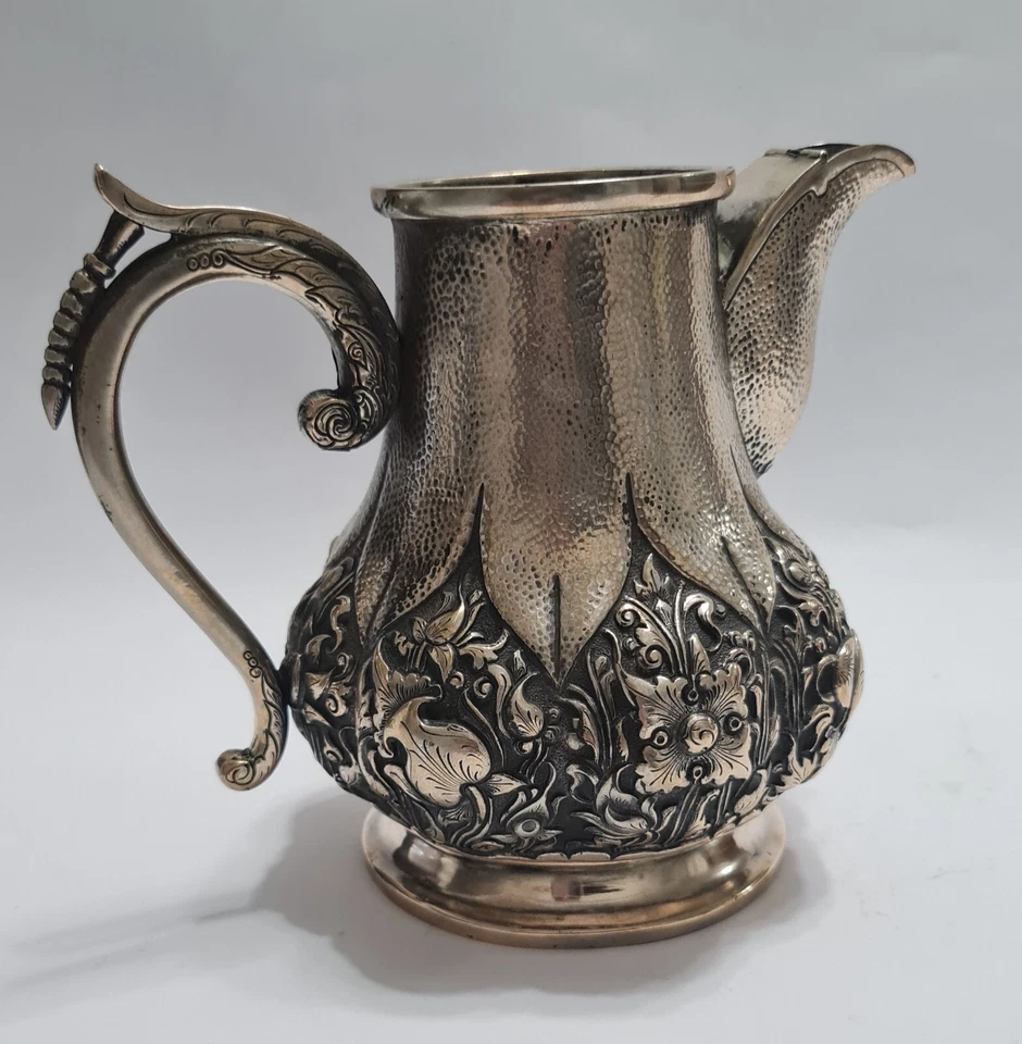 Bule de prata antigo C. 1930 fino indonésio Yogyakarta feito à mão - Imagem 4 de 4