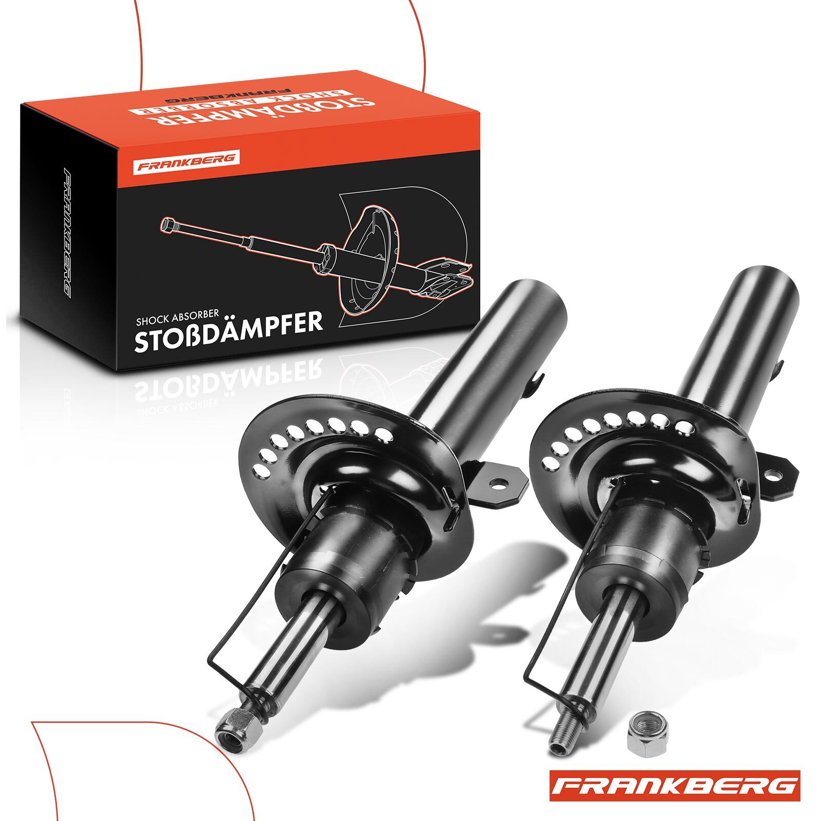 FRANKBERG 2x Shock Absorber for Ford Mondeo 2000-2007 Front 16430 339758 335922