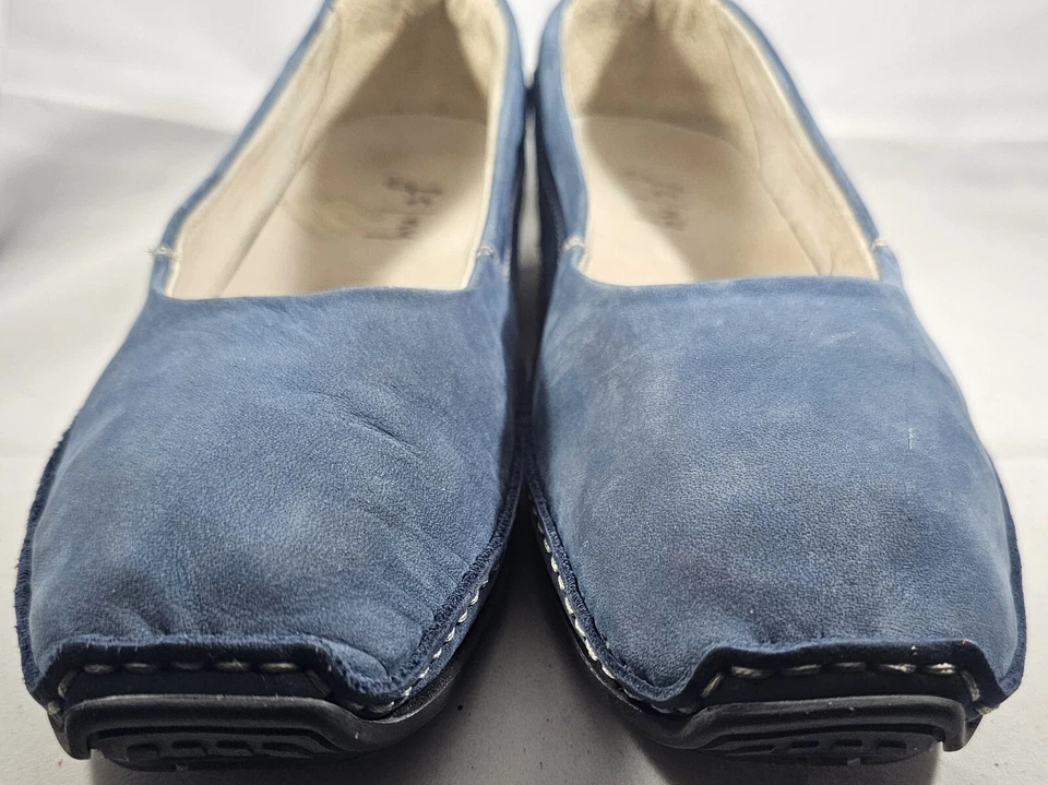 法国鞋底 FS/NY 女式 Stella 钴蓝色麂皮绒懒人鞋乐福鞋 11 码 — 第 4/4 张图片