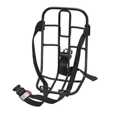 KlickFix Vario Rack abnehmbarer Gepäckträger mit Gurtband Schwarz