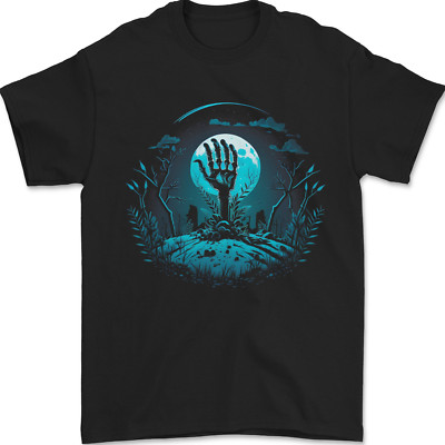 A Skeleton Hand Rising From a Graveyard Herren T-Shirt 100% Baumwolle