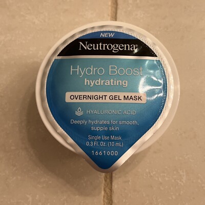 Neutrogena Overnight Gel Mask Hydro Boost Hydrating Hyaluronic Acid 0.3 Oz New