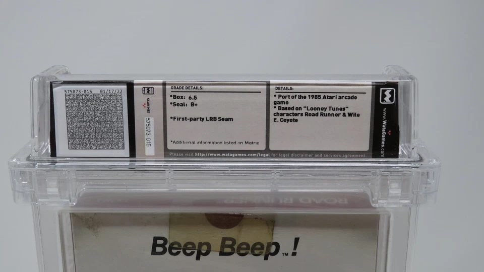 New Road Runner Looney Tunes Sealed Atari Video Game Wata Graded 6.5 B+ Seal! - Image 4 of 4