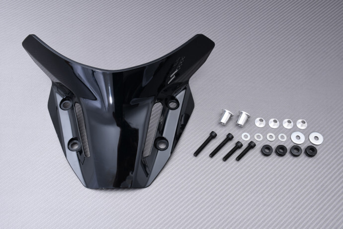Cupolino en polycarbonate noir pour moto YAMAHA MT-09 RN69