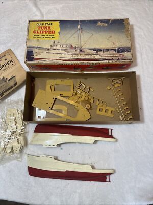 Vintage Pyro Gulf Star Tuna Clipper Model Kit Incomplete 
