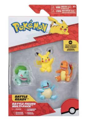 Pokemon Battle Figure Multipack - Pikachu Bulbasaur 4 Pack