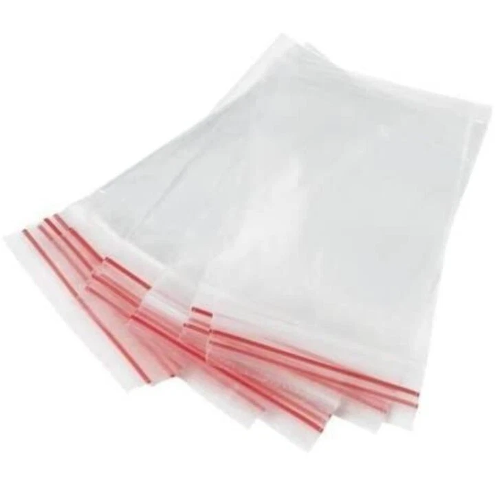 100 Pcs Zip Lock Air Tight Pouch/Bag 5 x 4 inches | Reusable Ziplock Bags