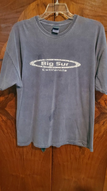 VTG Destination Big Sur Tee Shirt Blue 2XL Unisex California Top