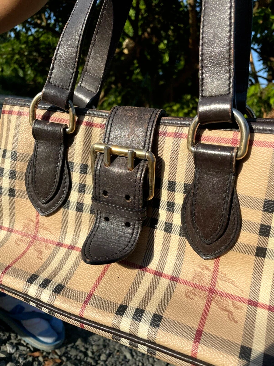 Vintage Burberry Crossbody Bag with Webbing Strap