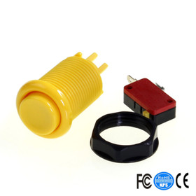 7 x MIX color HAPP LONG ARCADE PUSH BUTTON , JAMMA, MULTICADE with micro switch