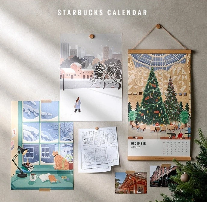 Starbucks Holiday Tumbler 2024 Calendar Mead Stesha