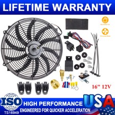16 Heavy-duty Radiator Cooling Fan Electric Car Thermostat Kit Reversible 12v 16 Heavy-duty Radiator Cooling Fan Electric Car Thermostat Kit Reversible 12v