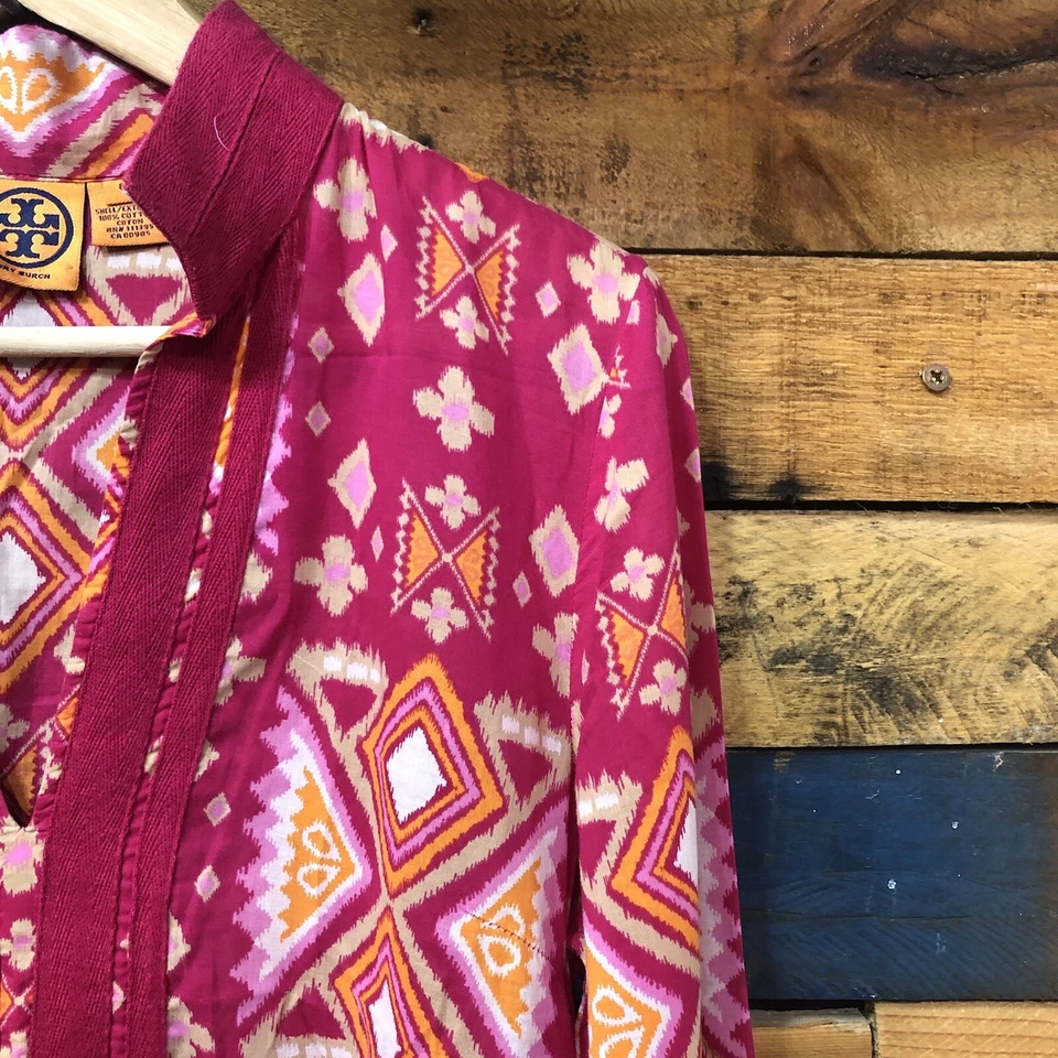 Vestido túnica de encubrimiento Tory Burch talla 8 multicolor bohemio mangas largas para mujer’s Foto 4 de 4