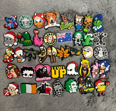 Schuh Charms passend Clog Krokodil Charms Flaggen Text Anime Frosch Ente alberne Gans