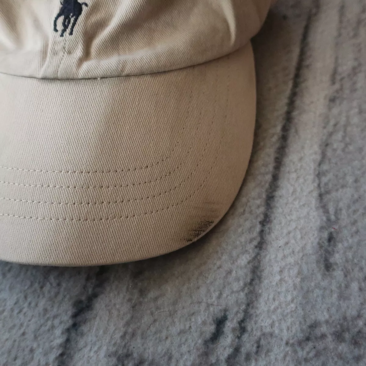 eBay Lauren Cap Ralph Hat Polo Distressed Tan Pony Strapback | Leather Logo Vintage