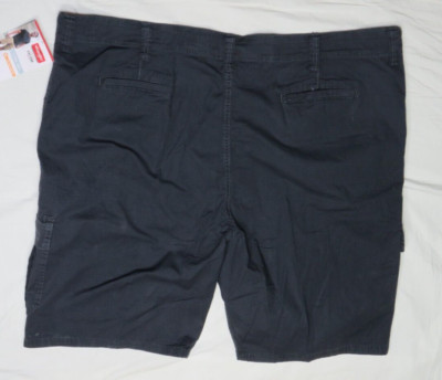 WRANGLER 5 STAR MEN 48 10'' CARGO SHORT S BLACK STRETCH COTTON RIPSTOP CANVAS NEW