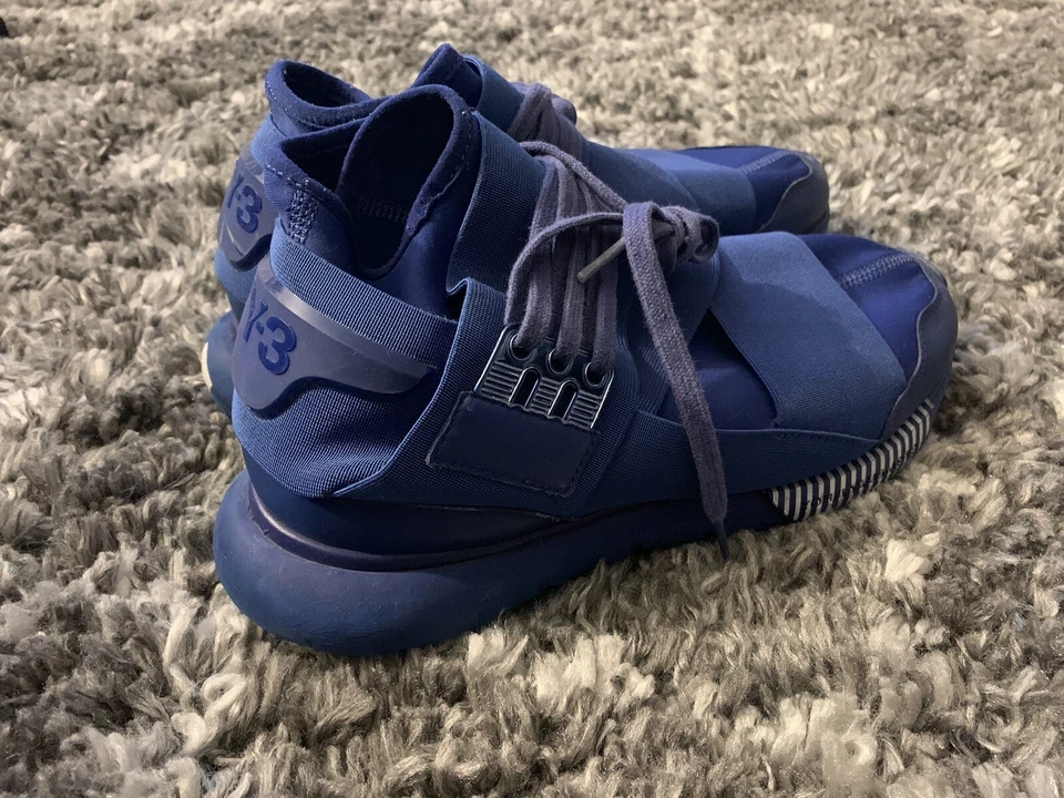 Adidas Y-3 Qasa High Purple Blue Mens Size 8.5 Jordan Yeezy Kanye Yohji Yamamoto - Image 2 of 4