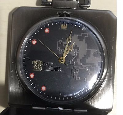 Super Mario Bros Hatena Block Pocket Watch NEW NINTENDO large