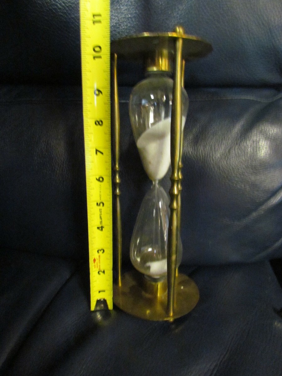 Vintage Brass Hourglass Sand Timer 10 Inches Tall | eBay