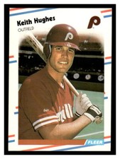 1988 Fleer  #305 Keith Hughes - Philadelphia Phillies Rookie