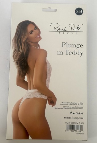 Perizoma regolabile sexy tuffo in orsacchiotto bianco profondo S/M - nuovo con etichetta - Foto 5 di 5