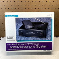 Radio Shack Pro-performance Fm Wireless Lapel Microphone System 32 1229 - New!