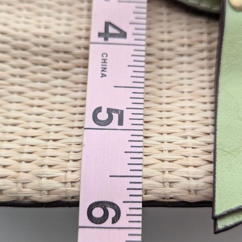 Hillard and Hanson Faux Wicker Handbag Purse Mini Baguette Bag - Picture 8 of 9