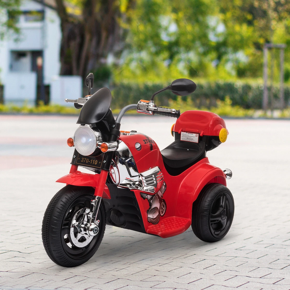 HOMCOM 3km h Electric Motorbike Ride On w Lights Music Horn