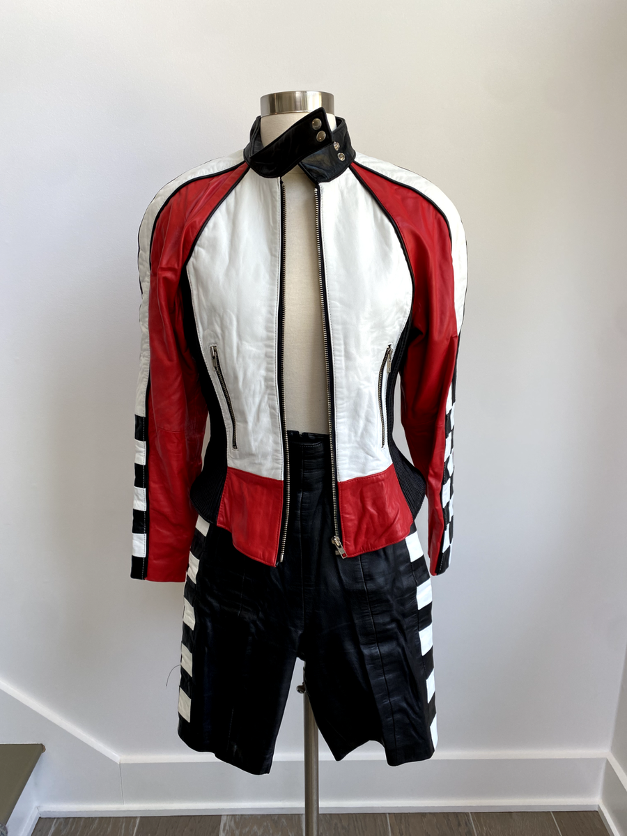 Michael Hoban North Beach Leather Moto Jacket and Short Set Michael Hoban North Beach Leather Moto Jacket and Short Set