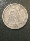 1891 Seated Liberty Dime AU+++Gorgeous Very Best Uncirculated Gem ((Silver))