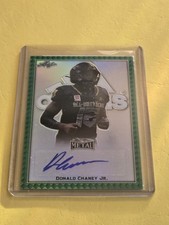 DONALD CHANEY, JR.  2020 LEAF METAL ADIDAS GREEN PRISMATIC PROOF AUTOGRAPH /1