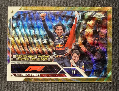 Topps 2023 Chrome Formula 1 Sergio Perez Monte Carlo GP Winners #150 /50 