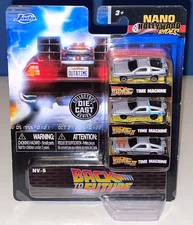 Jada Nano Hollywood Rides BACK TO THE FUTURE DeLorean 1:87 Diecast 3 Pack MOC