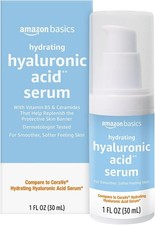 Amazon Basics Hydrating Hyaluronic Acid Serum 1oz Ceramides and Vitamin B