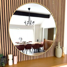 Jōbū home - Rei- Extra Large Round Gold Metal Circle Mirror - 120cm x 120cm