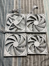 NZXT F140Q 140mm White Case Fan 3-Pin DC Quiet Cooling Fan NEW  4 pk 