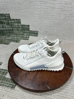 Ecco Shoes Womens Size 9-9.5 Biom 2.0 White Leather Trainer Athleisure Sneaker