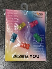 COLORFUL CANDY BEARS 5 PACK CROCS ORIGINAL JIBBITZ CHARMS BRAND NEW UNIQUELY