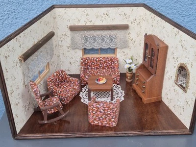 Bodo Hennig Wohnzimmer Einrichtung Vitrine Puppenhaus Puppenstube 70/80er Jahre - Bild 1 von 4