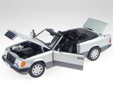 Mercedes A124 300 CE-24 convertible silver diecast model car 183565 Norev 1/18