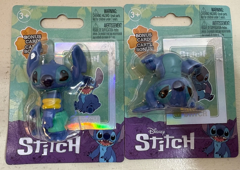 Disney Stitch Complete Set Of 5 - 2 Inch Collection Figure NEW #2 - Image 3 of 4