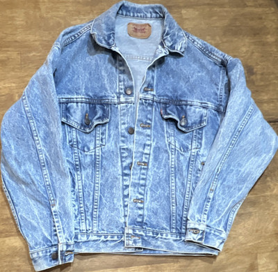 Levi's Men's Heavyweight Retro Short Jean Jacket Size S Button Logo Vintage 