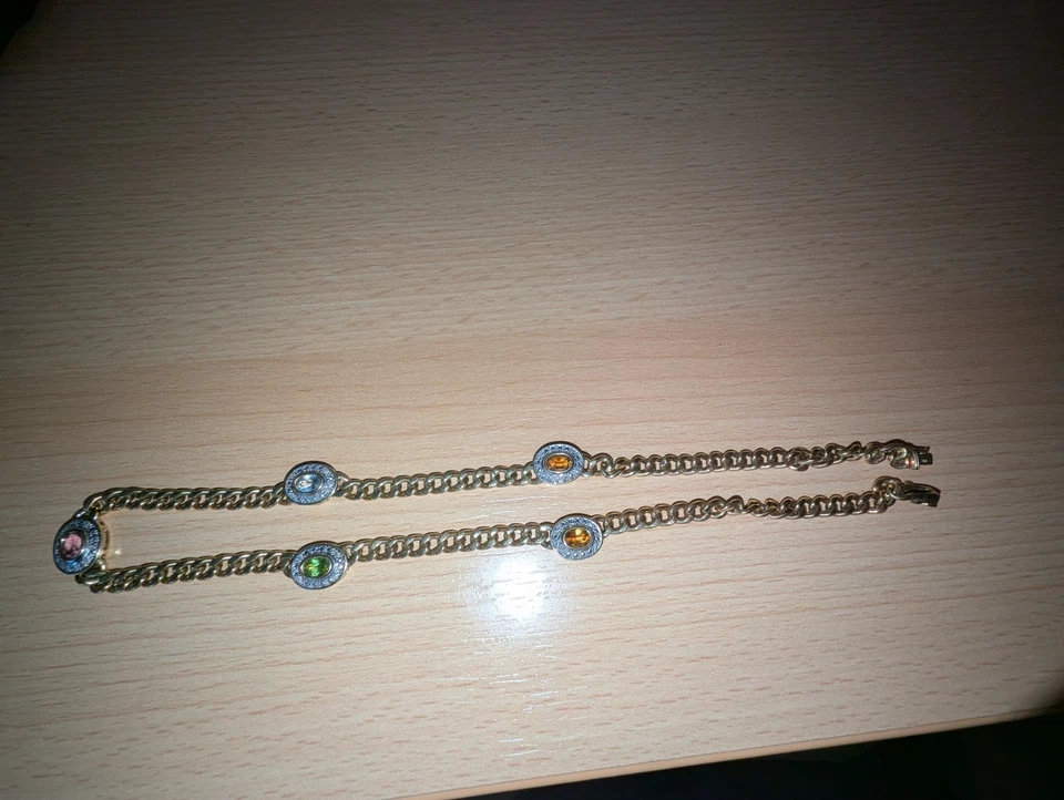 Collie Kette 585 mit Edelsteinen und Diamanten - Bild 2 von 4