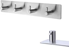 Self Adhesive Stainless Steel Hooks, Wall Mounted Heavy Duty Hanger, Key Rack To